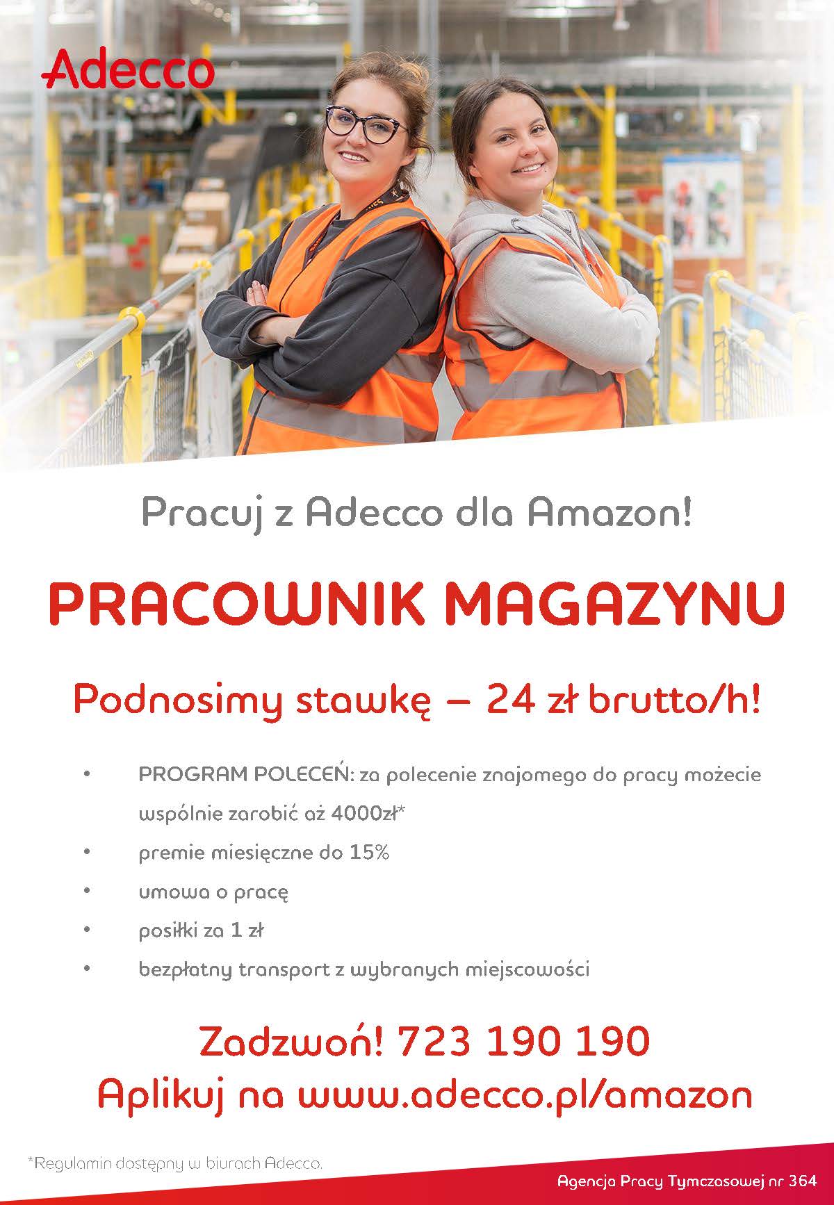 praca w Amazon jako pracownik magazynowy